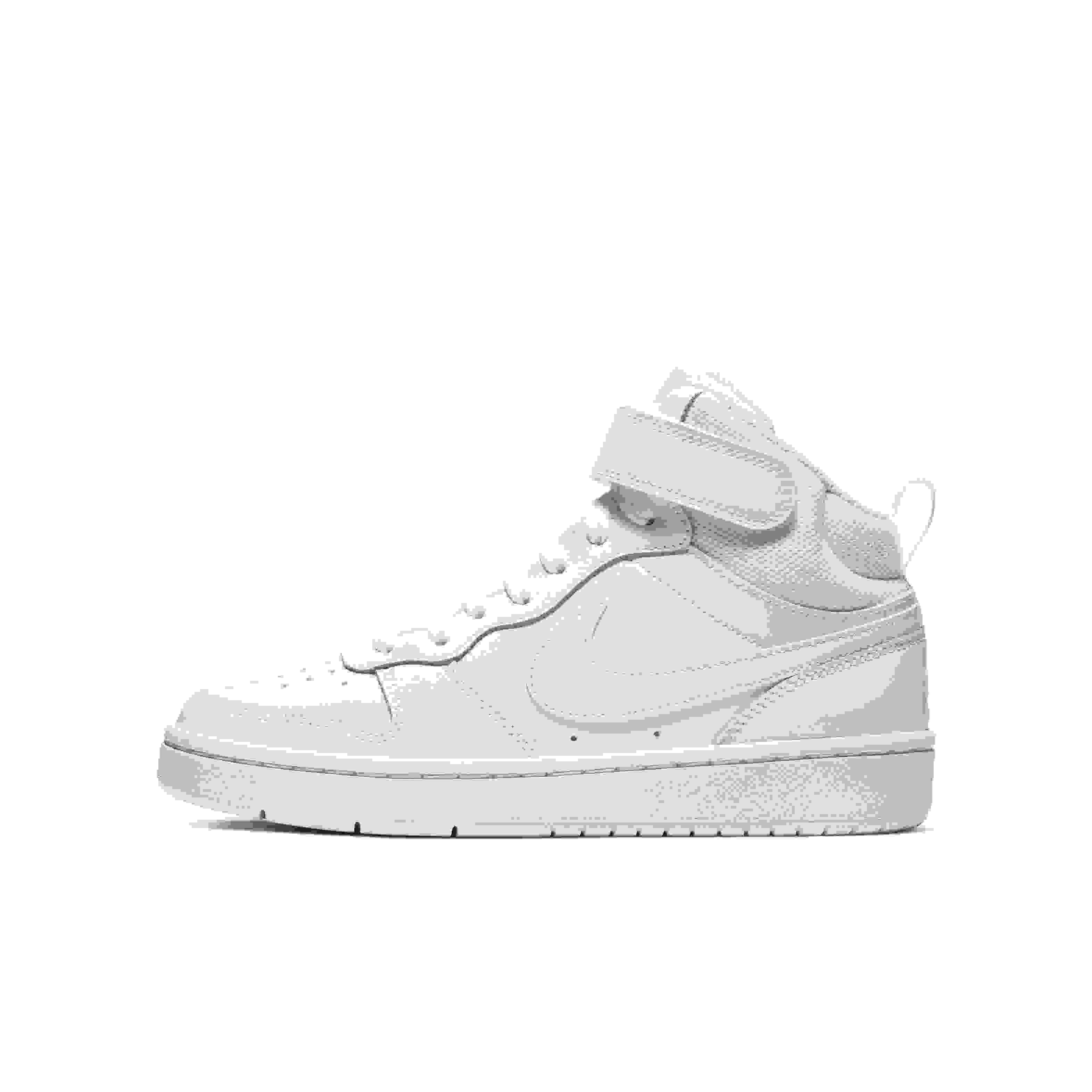 Nike Court Borough Mid 2 Grade School Boys' "White" Shoe